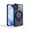 Darkblue, variant on For iPhone 17 Phone Case,Fit For Wireless Charging,360°Rotatable Invisible Ring Kickstand,Crystal Transparent Back Design,Four-corner Rasied Shockproof Anti-fall Phone Case,Orange