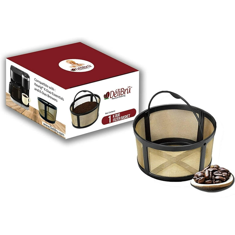  Reusable Keurig K Duo Coffee Filter Only for K-Duo Essentials  and K-Duo Brewers Machine, Reusable Mesh Ground Coffee Basket by Geesta:  Home & Kitchen
