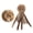 B, variant on PrimeGo 2Pcs Furry Ball Cat Toys Faux Rabbit Fur Cat Kicker Toys Natural Gall Fruit Fluffy Bunny Kick Cat Toy for Indoor Kitten Hunting Chasing