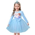 thumbnail image 4 of 2-8T Girl Elsa Long Sleeve Princess Dress Costume for Birthday Party Halloween Cosplay Fancy Dress Up, 4 of 7
