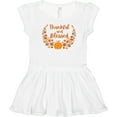 thumbnail image 3 of Inktastic Thankful and Blessed Pumpkin and Fall Leaves Girls Toddler Dress, 3 of 5