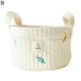 thumbnail image 2 of Cheers US Cotton Basket Baby Laundry Blanket Basket Toy Basket with Handle Storage Comforter Cushions Baby Laundry Basket Blanket Basket Nursery Bin, 2 of 2