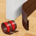 thumbnail image 1 of Guardapolvo para Puerta, 2 Pcs Cubre Polvo para Puerta de 3 Capas, Burlete para Puerta Fáciles de Instalar, Tira de Sellado para Puerta de Frío/Calor/Polvo/Viento/Insectos/Ruidos (Marrón), 1 of 4