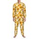thumbnail image 3 of Balery White Marble Pattern Sunflower Pijama para Hombre de Dos Piezas con Manga Larga, Conjunto de Dormir y Descanso Suave con Bolsillos-Small, 3 of 6