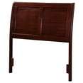 thumbnail image 1 of Leo & Lacey Solid Hardwood Walnut Twin Sleigh Headboard Rectangular Easy Assembly 44.25" Unassembled, 1 of 2
