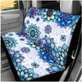 thumbnail image 3 of KUIFORTI Boho Flowers Auto Seat Covers Full Set 14 Pack with Car Steering Wheel Cover Auto Center Console Armrest Pad Car Seat Belt Pad Cover Cars Headrest Covers for Cars, 3 of 6