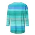 thumbnail image 3 of Womens Tops Casual 3/4 Sleeve Crew Neck Shirts Loose Fit Tunic Blouses Fall Summer Tees, 3 of 6