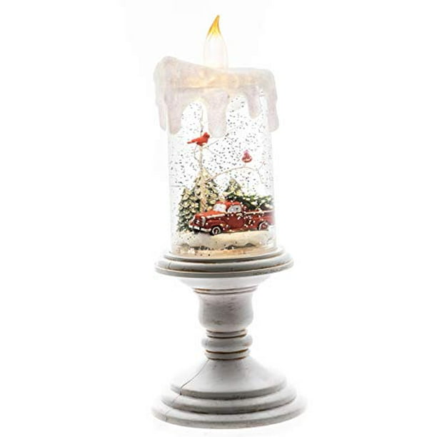 Oak Street Christmas Cardinal Red Truck Spinning Glitter 10 X3 8 Candle Battery Operated Walmart Com Walmart Com