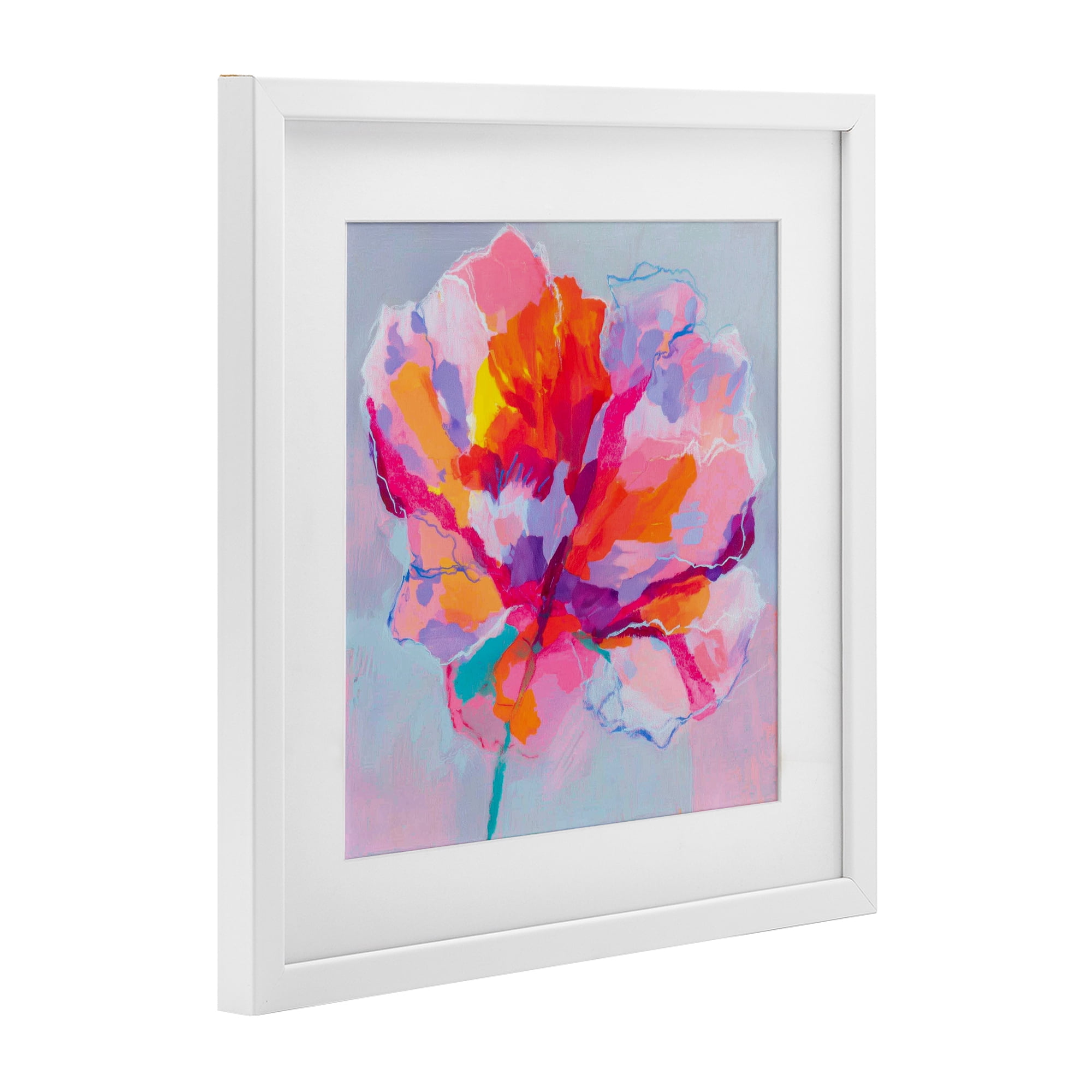 Stupell Industries The Open Petal Expression White Framed Print Under Glass, design by Chromatic Storm Studio