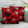 thumbnail image 3 of Nawypu Valentines Day Pillow Covers, Red Black Love Heart Valentines Decorations Throw Pillow Covers Outdoor Valentine Day Holiday Farmhouse Cushion Case for Home Couch Sofa, 3 of 5
