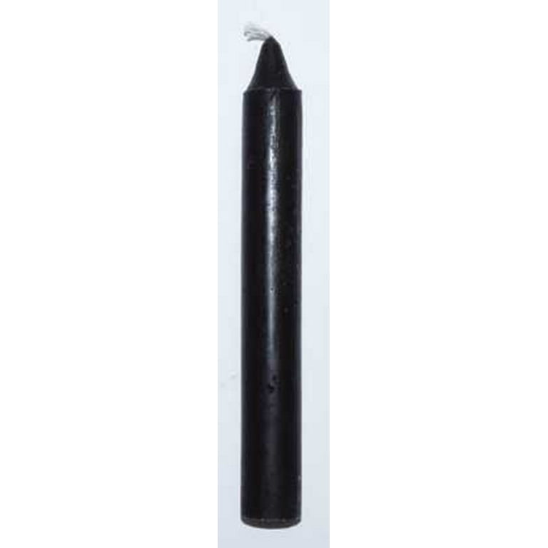 Black 6 Taper Candles 