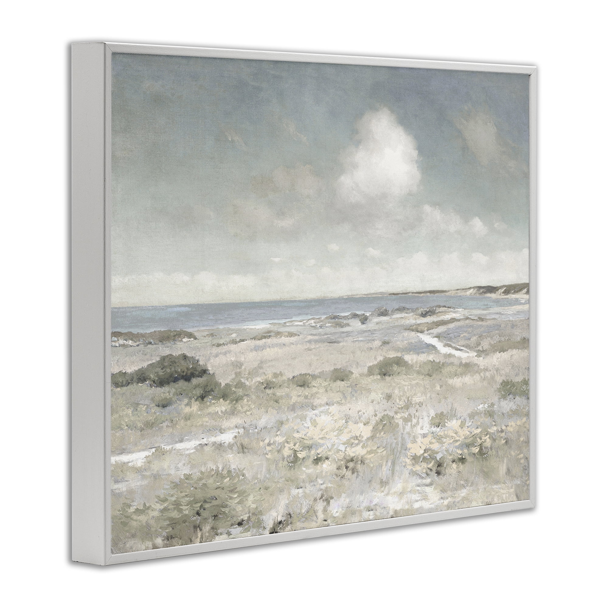 Stupell Industries By The Shore Neutrals White Framed Giclee Art, design by Christy McKee