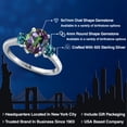 thumbnail image 2 of Gem Stone King 925 Sterling Silver Green Mystic Topaz and London Blue Topaz Engagement Ring for Women | 2.96 Cttw | Oval 9X7MM | Gemstone November Birthstone | Size 5, 2 of 6
