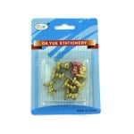 Large round push pins, gold and silver
