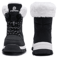 thumbnail image 3 of Stepedia Snow Boots Womens Warm Faux Fur Insulated Non-Slip Outdoor Mid Calf Winter Boots, Black, 3 of 10
