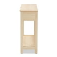 thumbnail image 4 of Pemberly Row Sebille Modern Wood 2-Drawer 1 Open Shelf Console Table with Rattan in Light Brown, 4 of 10