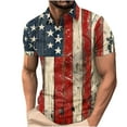 thumbnail image 2 of WAENQINLA 4th of July Golf Shirts for Men Star Stripes Printed Patriotic Shirts Casual Independence Day Shirt Beach Holiday Tops, 2 of 5