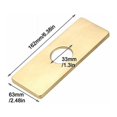 thumbnail image 5 of Rectangular Faucet Escutcheon for Bathroom Sink Faucets with Stainless Steel Holes - Replacement Plate(Gold), 5 of 5