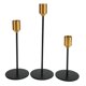 thumbnail image 4 of Candelabro Candelero Candelero Oro Negro Candelero Candelero de Metal Diseño aerodinámico Jadeshay  A, 4 of 8