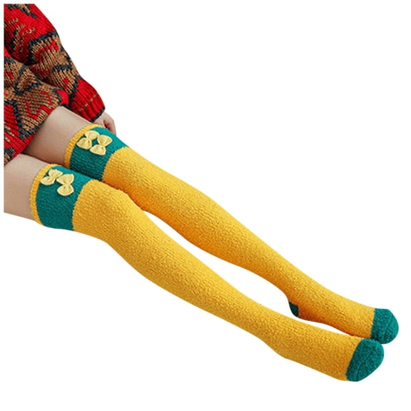 Outfmvch Womens High Tigh Socks Long Cable Knit Opaque Thigh High Stockings Thigh Highs Women Soccer Socks Wide Knee High Boots Winter Socks for Women