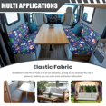 thumbnail image 3 of XYZCANDO Blue Christmas Santa Waterproof RV Dinette Cushion Covers Stretch Camper Cushion Slipcovers Anti-Slip Washable Seat Covers for Travel Trailer 1 Backrest Cover & 1 Bench Cover, 3 of 7