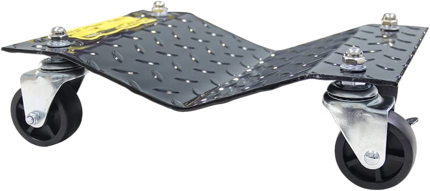 HPDMC Car Tire Stakes - 3000 lbs Capacity (1500 lbs per Skate), Heavy Duty Wheel Dolly Set of 2, Vehicle Movers with 3" Ball Bearing Casters, 16" x 12"