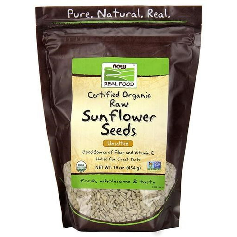 NOW Foods Sunflower Seeds Raw Organic Unsalted 16 oz.