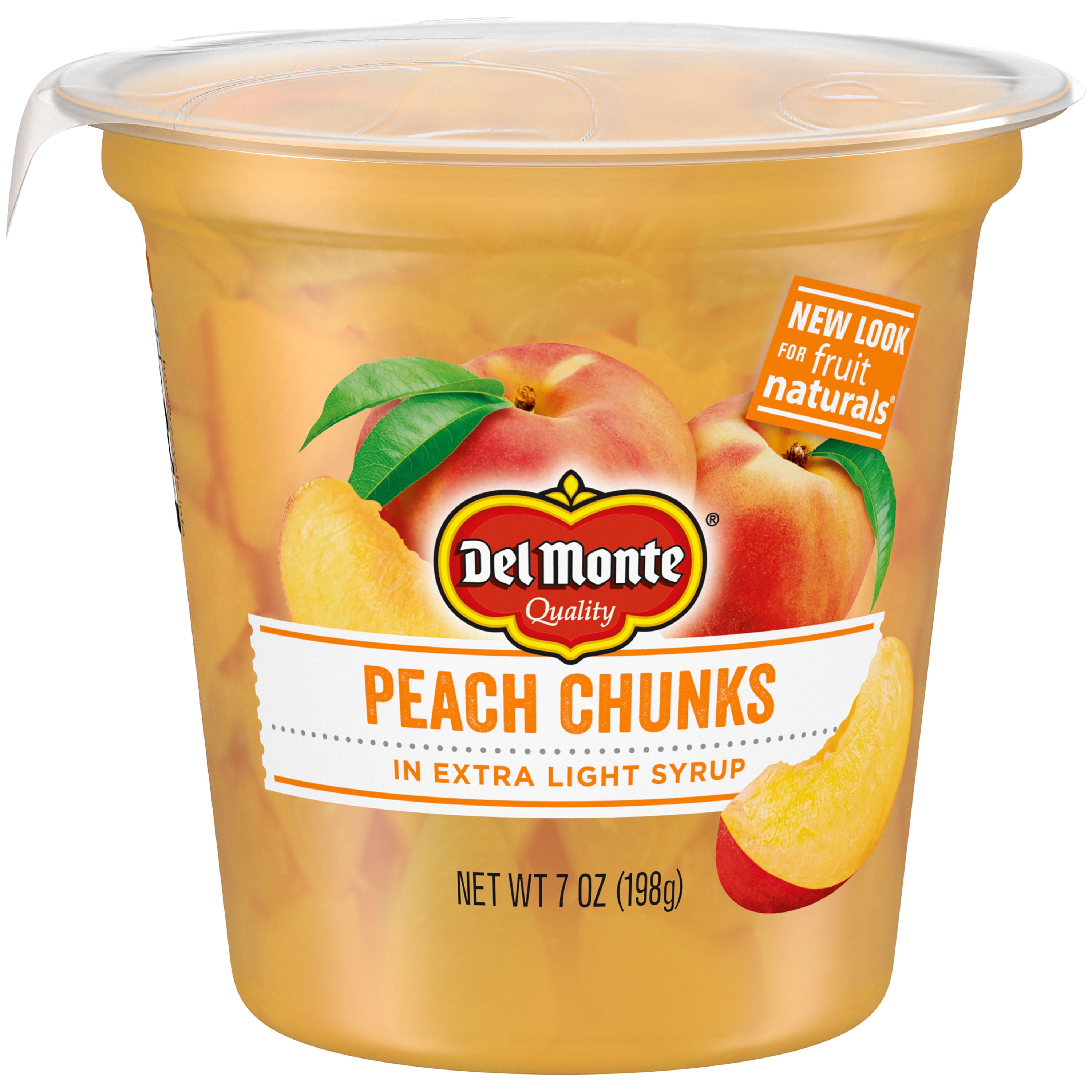 Del Monte Peach Chunks FRUIT CUP Snacks, 7 oz