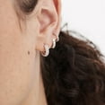 thumbnail image 3 of Alexcraft 14K Gold Plated Earring Sets for Women Dainty Stud Huggie Cubic Zirconia Hoop Earrings for Multiple Piercing Hypoallergenic Small Hoop Dangle Earrings Cartilage Earring Set, 3 of 6