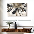 thumbnail image 2 of Elephant Stock Necklace Of Feathers Iii Wall Art - Horizontal Canvas Wall Art - Living Room Wall Decor - Our America Canvas - Brown And Gray Decor By Eva Watts - 36" x 24", 2 of 2