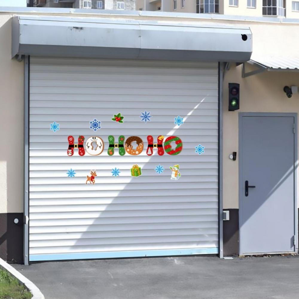 Christmas Garage Decoration Magnets Stickers Happy Holidays Merry Christmas Refrigerator Stickers Christmas Garage Door Decals for Christmas Party Supplies Home Decorations