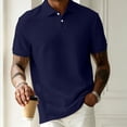 thumbnail image 4 of Rvwovn Men's Jacquard Button Up Shirt – Short Sleeve Knit Business Casual Collared Top, 4 of 7
