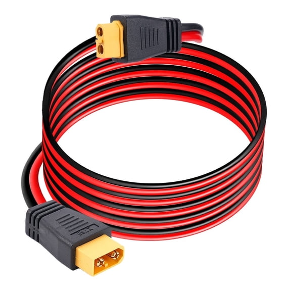 Hormy 12AWG XT60 Extension Cable 10FT XT60 Female to Male Connector for RC Battery Portable Power Station Solar Panel