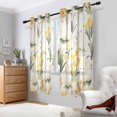 thumbnail image 2 of Yayeee Window Curtains Light Filtering 63"x42" Grommet Panel Pair Home Living Room Decor, White Rabbits, 2 of 7