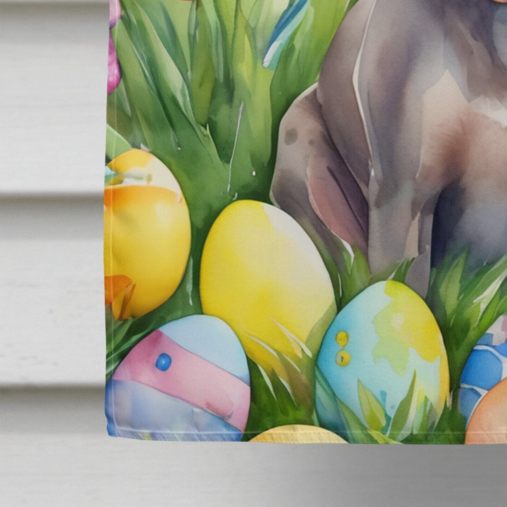 Weimaraner Easter Egg Hunt House Flag 28 in x 40 in