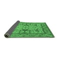 thumbnail image 2 of Ahgly Company Indoor Square Oriental Emerald Green Traditional Area Rugs, 7' Square, 2 of 4