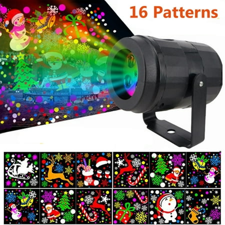 16 Pattern Christmas lights Projector LED Snowflakes Xmas Landscape Lamp, Bright Indoor Outdoor Waterproof Lighting for , Christmas, Holiday, Party, Birthday, Garden Decoration