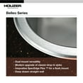 thumbnail image 4 of Houzer Belleo 32 in Stainless Steel Topmount Single Bowl Kitchen Sink with Strainer and Grid - BSG-3018, 4 of 5