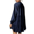 thumbnail image 5 of Fashion 2025 Lindreshi Fall Dresses for Teens with Long Sleeves Womens Oversized Sweatshirt Dress Long Sleeve Crewneck Pullover Tops Sweatshirts Mini Dress, 5 of 8