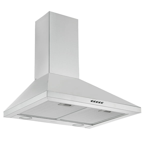 Ancona 24 in. Convertible Wall Pyramid Range Hood in Stainless Steel