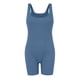 thumbnail image 5 of ICHUANYI Clearance Spring And Summer Solid Tight Waistband Sleeveless Square Neck Short Jumpsuit(Blue, L) ICHUANYI WER2023080708475, 5 of 7