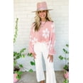 thumbnail image 4 of Women's Multicolour Pearl Beaded Floral Drop Shoulder Sweater, 4 of 7
