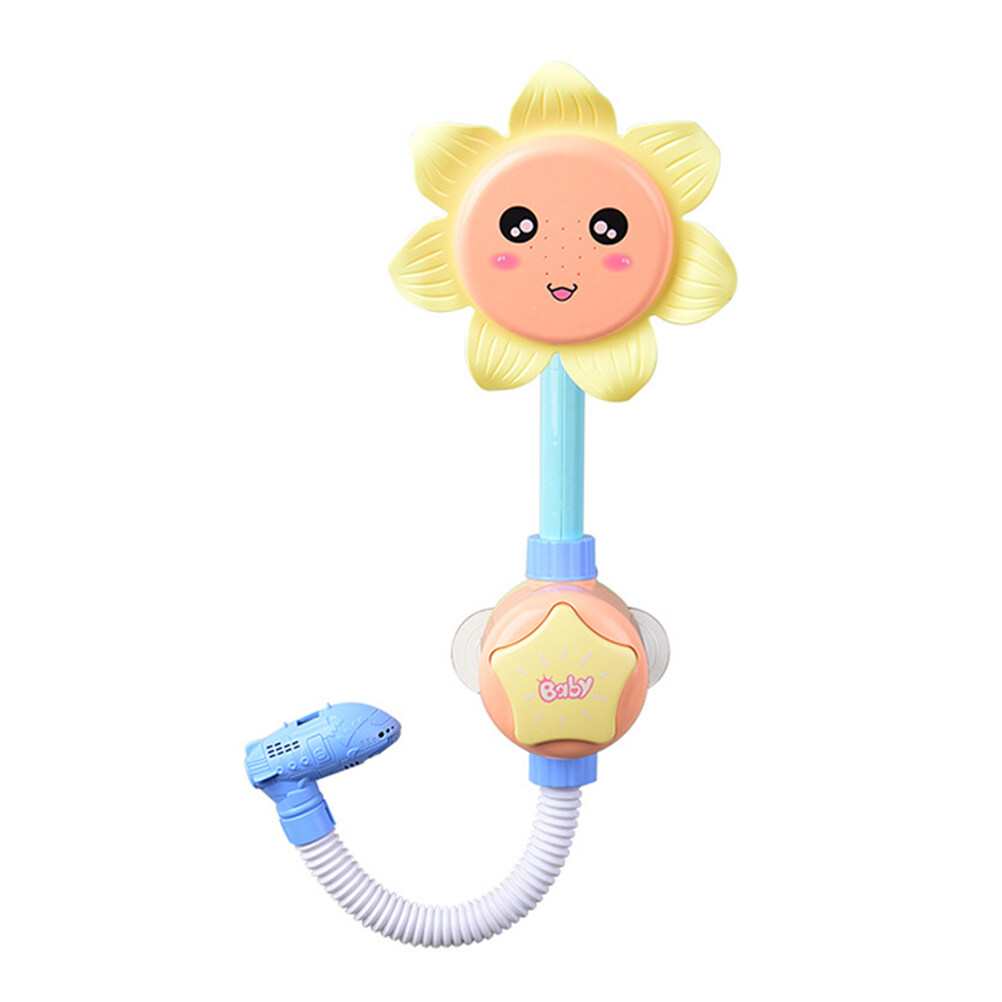 Baby Bath Toy Sprinkler Shower Head Water Spray Bathtub Toy Sunflower