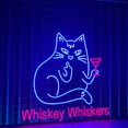 thumbnail image 2 of Handmadetneonsign Cat Drinking Whiskey Neon Sign, Cat Liquor Wall Art Decor, Cat Alcohol Wall Decor, 2 of 5