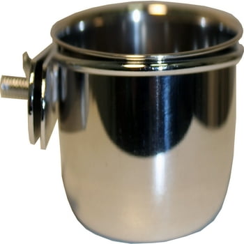 A&E Cage 5Oz Stainless Steel Coop Cup With Bolt Hanger