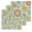 Green Orange, variant on Turquoise Boho Floral Kitchen Dish Towels for Drying Dishes Set of 4, Vintage Abstract Art Ethnic Flowers Waffle Weave Microfiber Hand Tea Bathroom Towels Quick Dry & Absorbent Towel 15.7x23.6