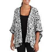 Derek Heart Juniors Striped Arrow Jacquard Poncho