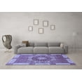 thumbnail image 3 of Ahgly Company Indoor Rectangle Abstract Blue Modern Area Rugs, 4' x 6', 3 of 4
