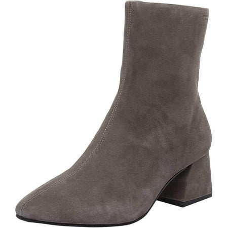 

Vagabond Alice Women s Leather Block Heel Ankle Boot With Side Zip In Olive Size 7