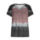 thumbnail image 4 of Camiseta de manga corta suelta con cuello en V estampada a la moda para mujer Pompotops  hkajfhjk471088, 4 of 6